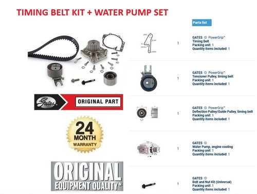 Gates water pump timing - water, belt